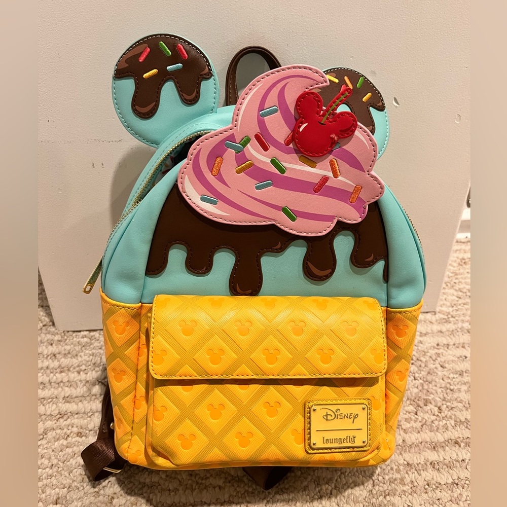 Disney loungefly ice cream back pack